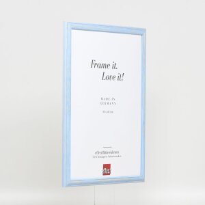 Efektní dřevěný rám profil 32 modrý 25x35 cm antireflexní sklo