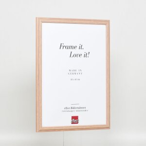 Efektní dřevěný rám profil 32 světle hnědý 50x50 cm antireflexní sklo