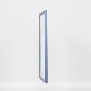 Efektní dřevěný rámový profil 32 šedomodrý 50x60 cm antireflexní sklo