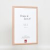 Efektní dřevěný rám profil 32 světle hnědý 10,5x14,8 cm antireflexní sklo