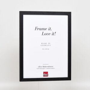 Efektní dřevěný rámový profil 33 černý 25x50 cm antireflexní sklo