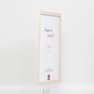 Efektní dřevěný rámový profil 33 bílý 25x50 cm antireflexní sklo