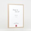 Efektní dřevěný rám profil 35 světle hnědý 13x13 cm antireflexní sklo