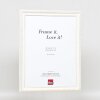 Efektní dřevěný barokní rám profil 37 bílý 9x13 cm antireflexní sklo