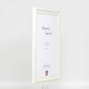 Efektní dřevěný barokní rám profil 37 bílý 25x60 cm antireflexní sklo
