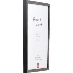 Effect Obloukový dřevěný rámeček s antireflexním sklem anthrazit 25x50 cm