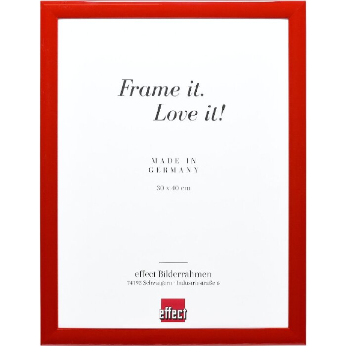 Effect Dřevěný rámeček na obrazy Profil 43 červený lesklý 7x10 cm