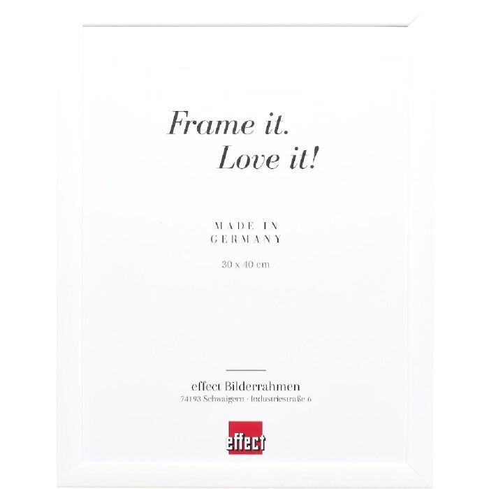 Effect Dřevěný obrazový rám Profil 43 bílý lesklý