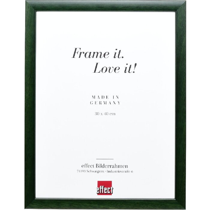 effect Dřevěný rámeček na obraz Profil 43, tannengrün, antireflexní sklo