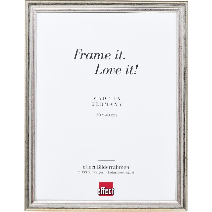 Effect Dřevěný rámeček na fotografie 60x90 cm stříbrný antireflexní sklo