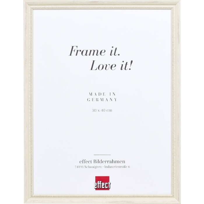 Effect Dřevěný rám profil 48 bílý 25x80 cm s antireflexní skleněnou deskou