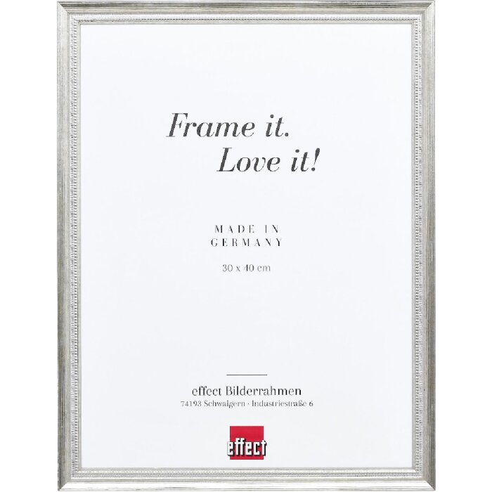 Effect Dřevěný obrazový rám profil 48 stříbrný antireflexní sklo 30x45 cm