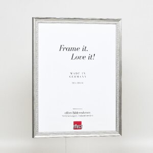 Effect dřevěný rám profil 48 stříbrný antireflexní sklo 40x50 cm