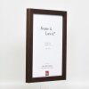 Efektní dřevěný obrazový rám profil 52 tmavě hnědý 13x13 cm antireflexní sklo