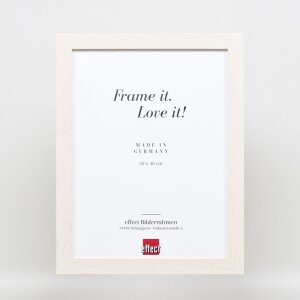 Efektní dřevěný rám na obrazy profil 52 bílý 15x20 cm antireflexní sklo