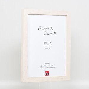 Efektní dřevěný rám na obrazy profil 52 bílý 15x20 cm antireflexní sklo