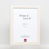 Efektní dřevěný rám na obrazy profil 52 bílý 15x20 cm antireflexní sklo