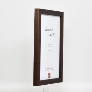 Efektní dřevěný obrazový rám profil 52 tmavě hnědý 20x30 cm antireflexní sklo