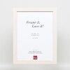 Efektní dřevěný obrazový rám profil 52 bílý 61x91,5 cm antireflexní sklo