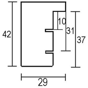 Efektní dřevěný obrazový rám profil 55 bílý 9x13 cm antireflexní sklo