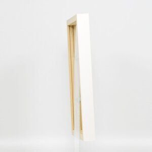 Efektní dřevěný obrazový rám profil 55 bílý 9x13 cm antireflexní sklo