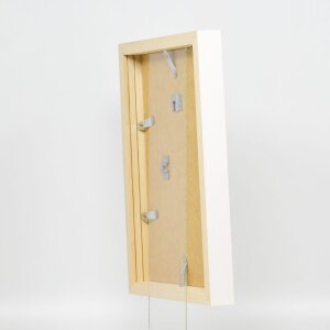 Efektní dřevěný obrazový rám profil 55 bílý 61x91,5 cm antireflexní sklo