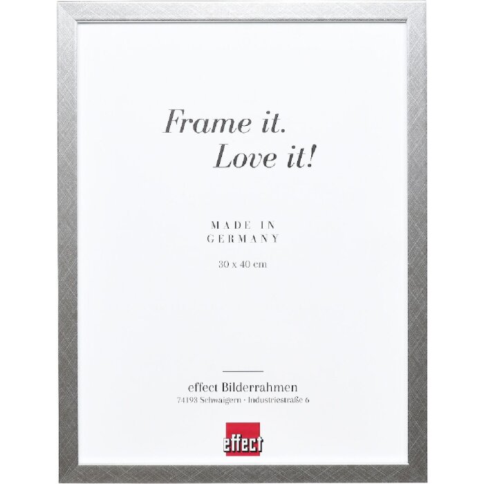 Effect Dřevěný rám s blokovým profilem 58, stříbrný, 59,4x84,1 cm