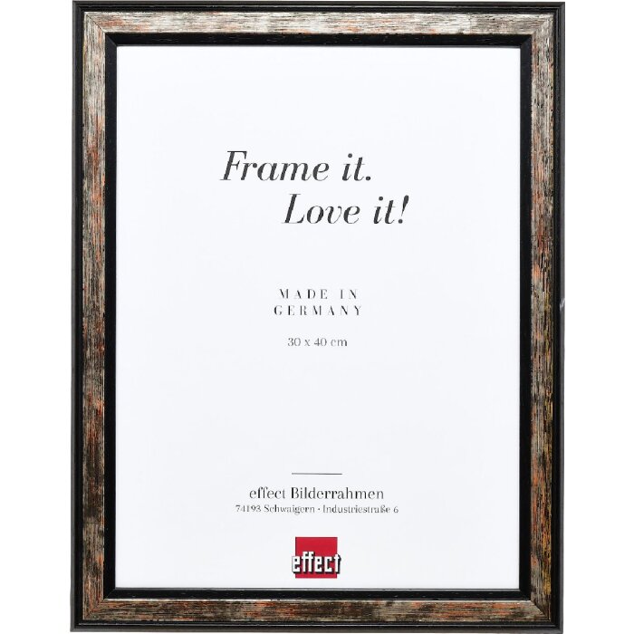 Effect Dřevěný rámeček na fotografie Profil 64, černý, protireflexní sklo, 14,8x21 cm