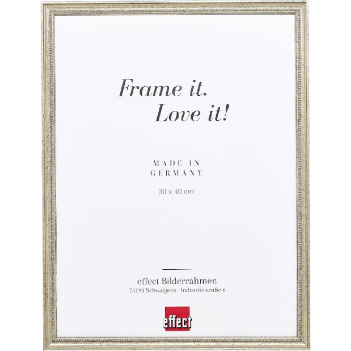 Effect dřevěný fotorámeček s antik stříbrným lemem 10x15 cm