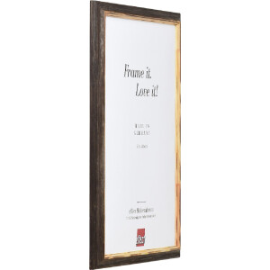 effect Dřevěný rámeček na fotografie 10x15 cm tmavě hnědý s protisvětelným sklem