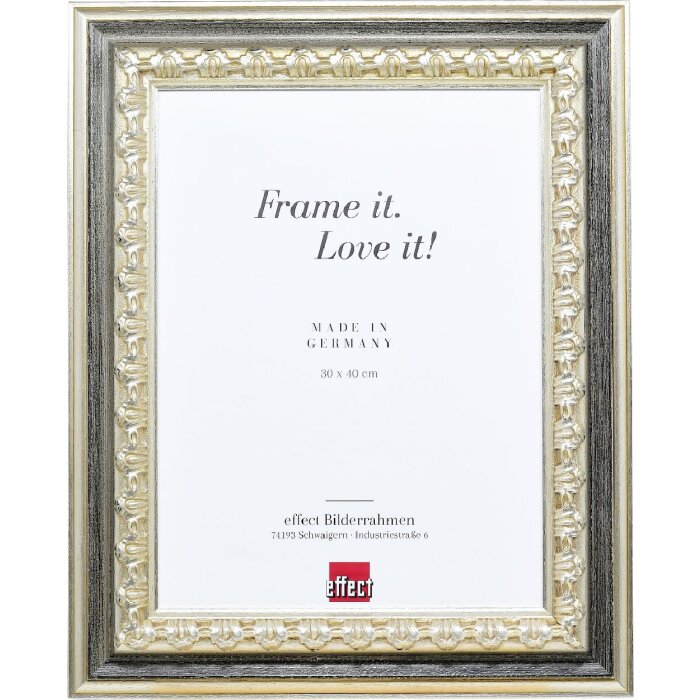 effect Dřevěný obrazový rám Profil 80 stříbrný 42x59,4 cm