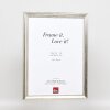 Efektní dřevěný obrazový rám profil 85 stříbrný 9x13 cm antireflexní sklo