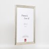 Efektní dřevěný obrazový rám profil 85 stříbrný 13x13 cm antireflexní sklo