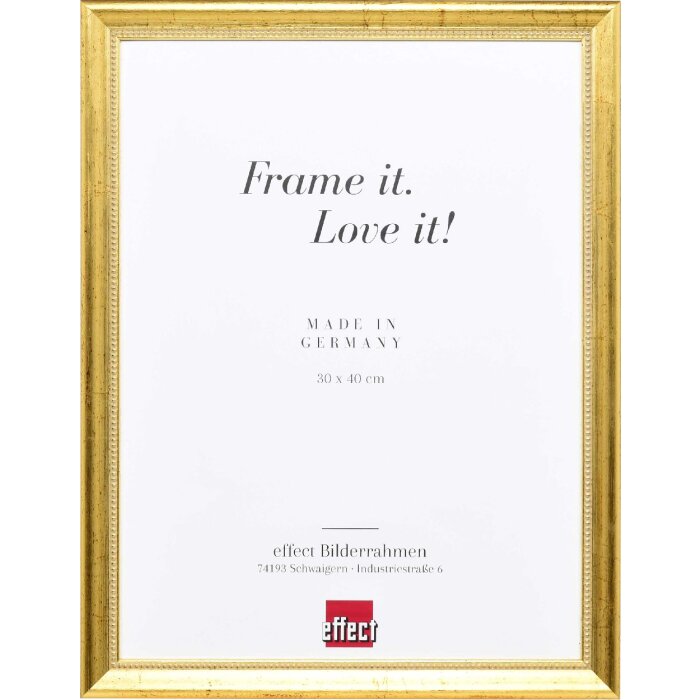 Efektní dřevěný obrazový rám Profile 85 Gold 18x24 cm antireflexní sklo
