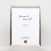 Efektní dřevěný obrazový rám profil 85 stříbrný 25x60 cm antireflexní sklo
