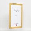Efektní dřevěný obrazový rám Profil 85 Gold 25x60 cm antireflexní sklo