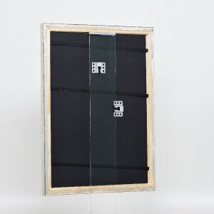 Efektní dřevěný obrazový rám profil 85 stříbrný 35x50 cm antireflexní sklo