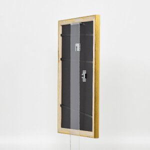 Efektní dřevěný obrazový rám Profile 85 Gold 35x50 cm antireflexní sklo