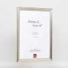 Efektní dřevěný obrazový rám profil 85 stříbrný 42x59,4 cm antireflexní sklo