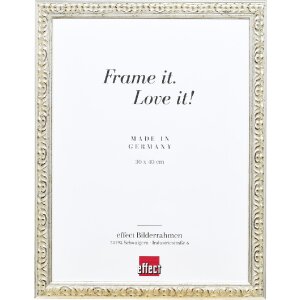 Effect Holzbilderrahmen Profil 86 Barock 25x70 cm silber