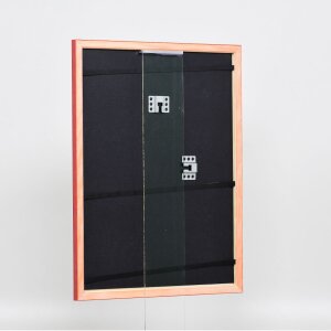 Efektní dřevěný rámový profil 89 červený 13x13 cm antireflexní sklo