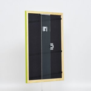 Efektní dřevěný rámový profil 89 zelený 13x13 cm antireflexní sklo