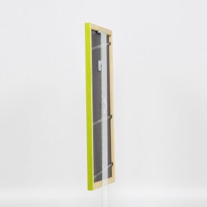 Efektní dřevěný rámový profil 89 zelený 13x13 cm antireflexní sklo