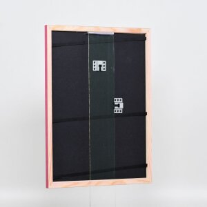 Efektní dřevěný rámový profil 89 fialový 13x13 cm antireflexní sklo