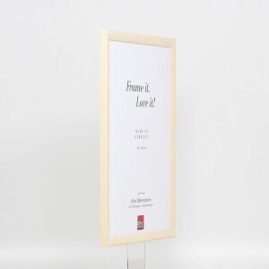 Efektní dřevěný rámový profil 89 bílé antireflexní sklo 15x20 cm