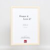 Efektní dřevěný rámový profil 89 bílé antireflexní sklo 15x20 cm
