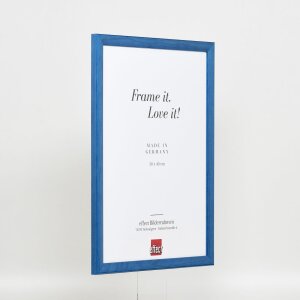 Efektní dřevěný rámový profil 89 modré antireflexní sklo 15x20 cm