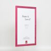Efektní dřevěný rámový profil 89 fialový 20x20 cm antireflexní sklo