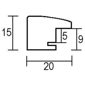 Efektní dřevěný rámový profil 89 bílý 20x25 cm antireflexní sklo