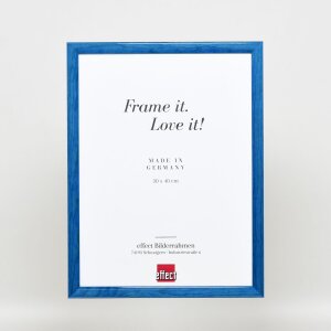 Efektní dřevěný rám profil 89 modrý 23x70 cm antireflexní sklo
